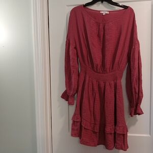 L Love Rose Pink Lightweight Dress Excellent Condition Medium